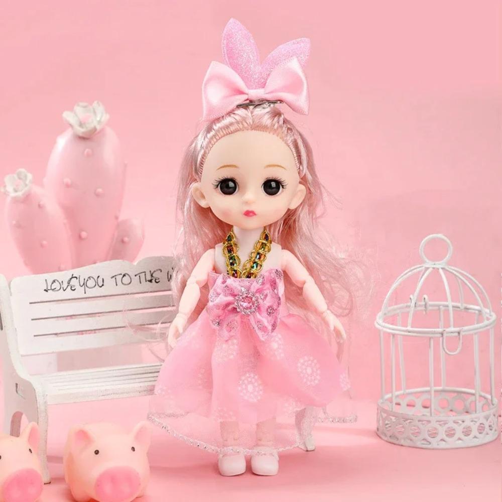 16cm BJD Puppe Mode Prinzessinnenpuppe Figur 1/12 Maßstab DIY Beweglich 13 Gelenke mit Kleidung und Schuhen Glückliches Mädchen Geschenk Kinderspielzeug