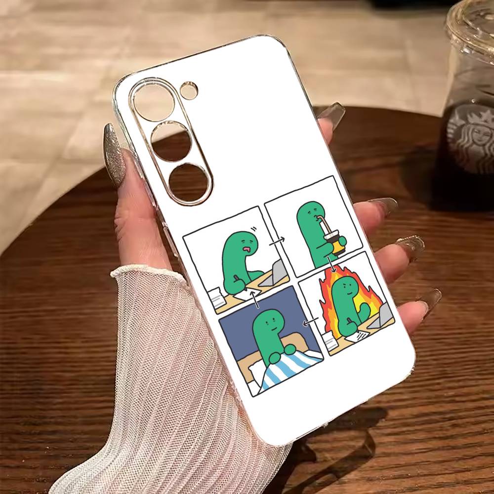 

Cute- Jogu-mans D-Dinosaurs Clear Phone Case for Samsung Galaxy A71, A70, A52, A51, A40, A30 Samsung a21s