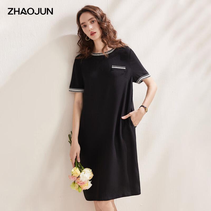 Zhaojun 2026 Spring/Summer Mulberry Silk Short Sleeve Dress L