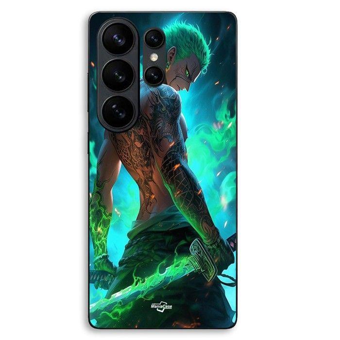 Cover Per Samsung Galaxy S26 Ultra One piece Zoro 3D Manga anime Fanart Maniacase nero