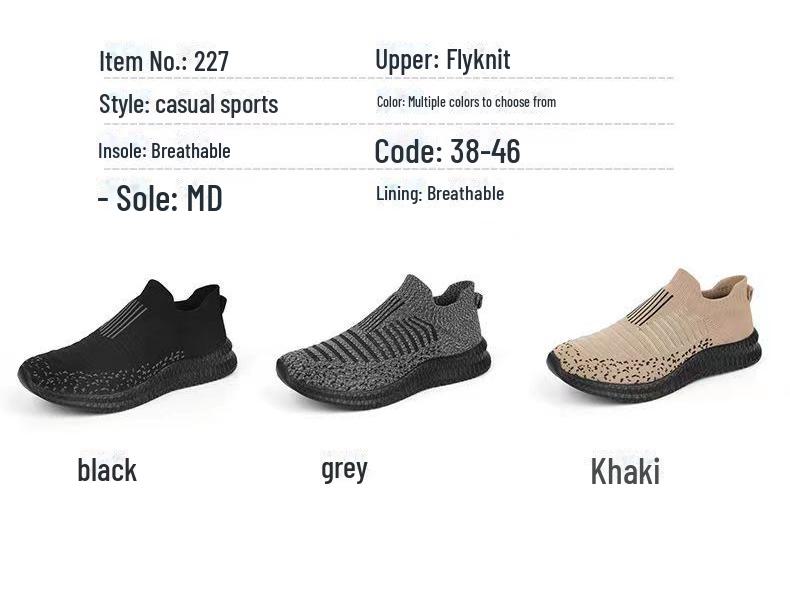 Chaussures de course en maille respirante de nouveau style pour hommes - Semelle souple, surface tissée volante, décontractées et confortables.