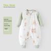 Yiri Pure Cotton Infant Split-Leg Sleep Bag - Long Sleeve, Warm, Anti-Kicking for Autumn & Winter