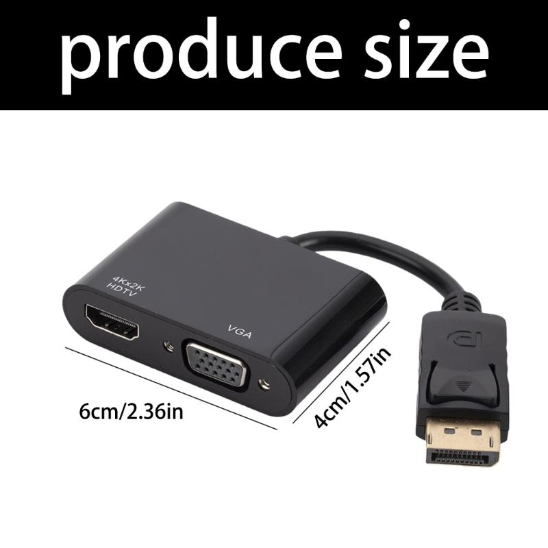 DisplayPort to HDTV VGA Cable Computer Monitor Cable Male to Male for Computer Desktop Laptop PC Monitor Projectors
