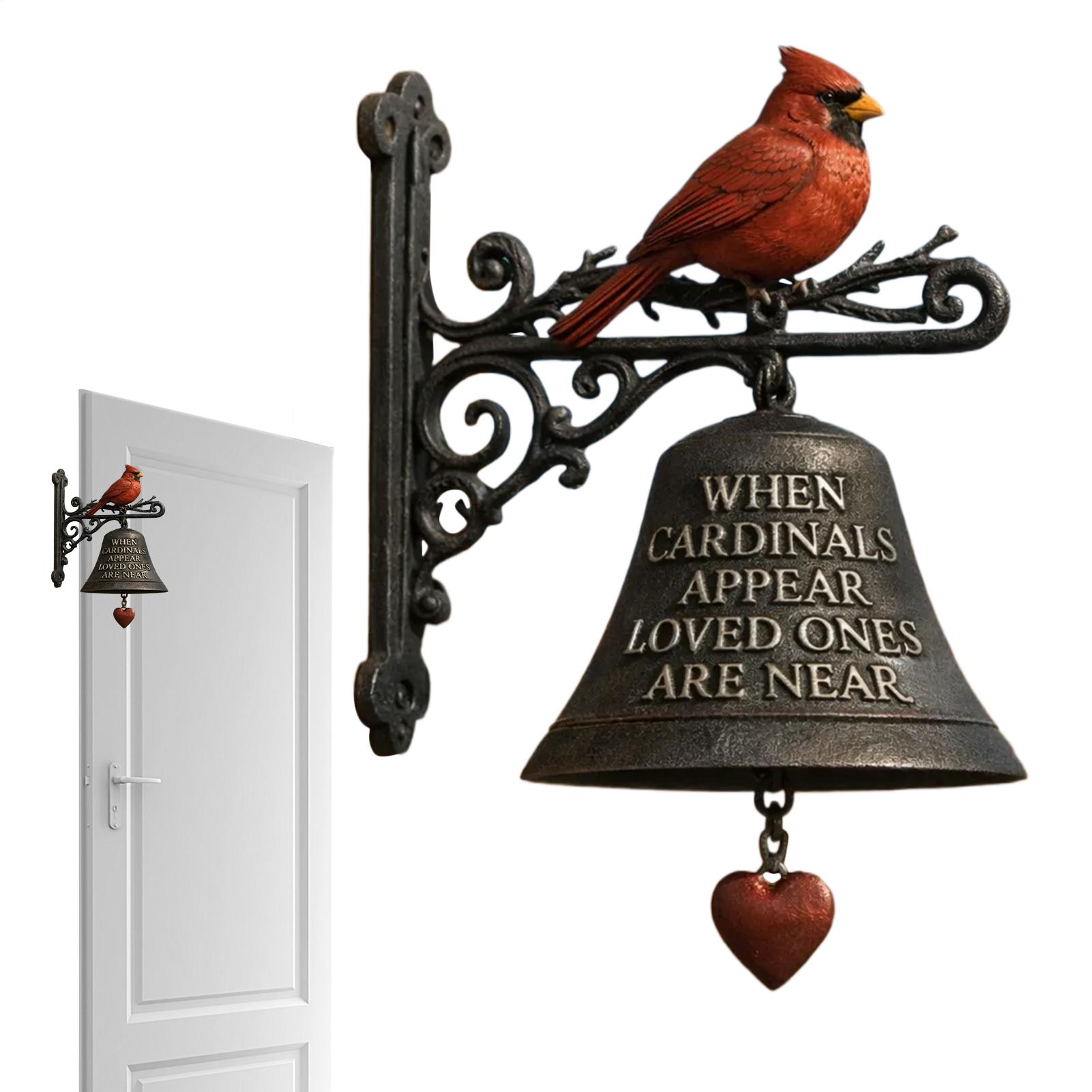 

CardinalsCommemorative Doorbell Garden Bell Red Bird Dinner Bell Decoration Farmhouse Yard Bell Front Door Porch Placement China Mainland