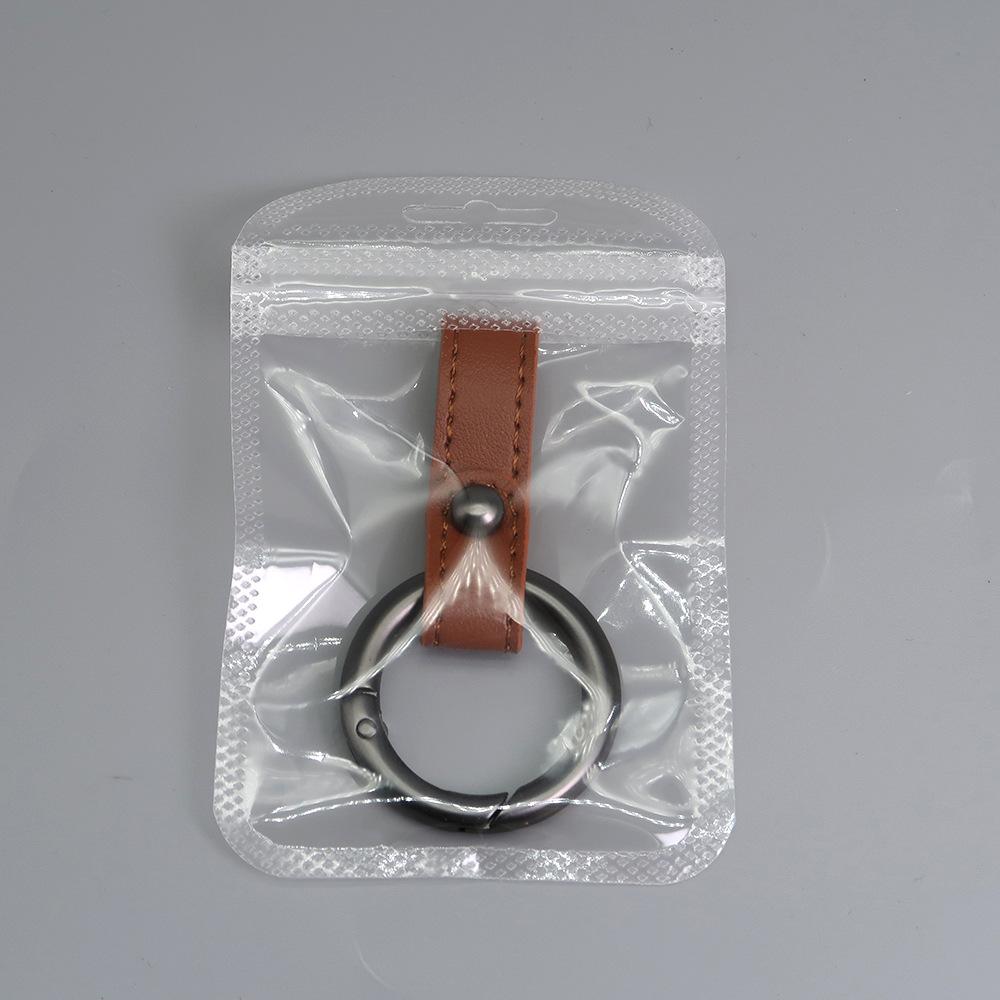 PU Leather Key Rings Zinc Alloy Ring Super Lightweight Cowhide Keychain Multi-purpose Man Car Keychain Outdoor Tool
