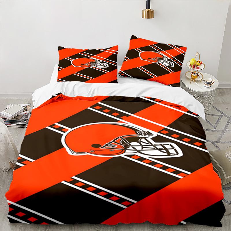 Cincinnati Browns Legacy Bedding Set 3pcs, High Quality Bedding Set Including 1pc Duvet Cover And 2pcs Pillowcases for Bedroom, Dormitory Gift