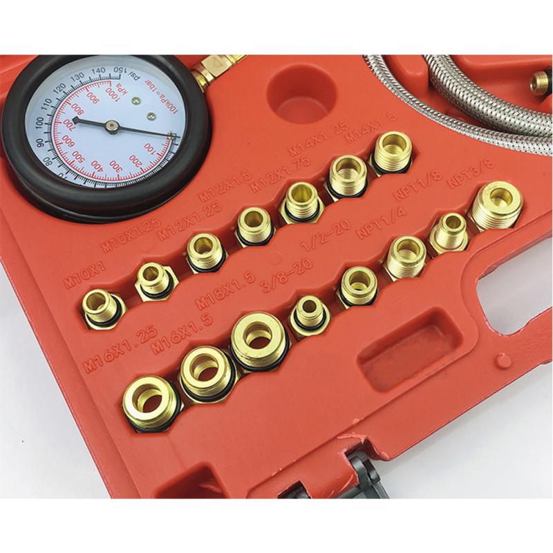 Car Engine Oil  Pressure  Gauge Test Kit Anti-rust Anti-corrosion Explosion-proof Low Oil Warning