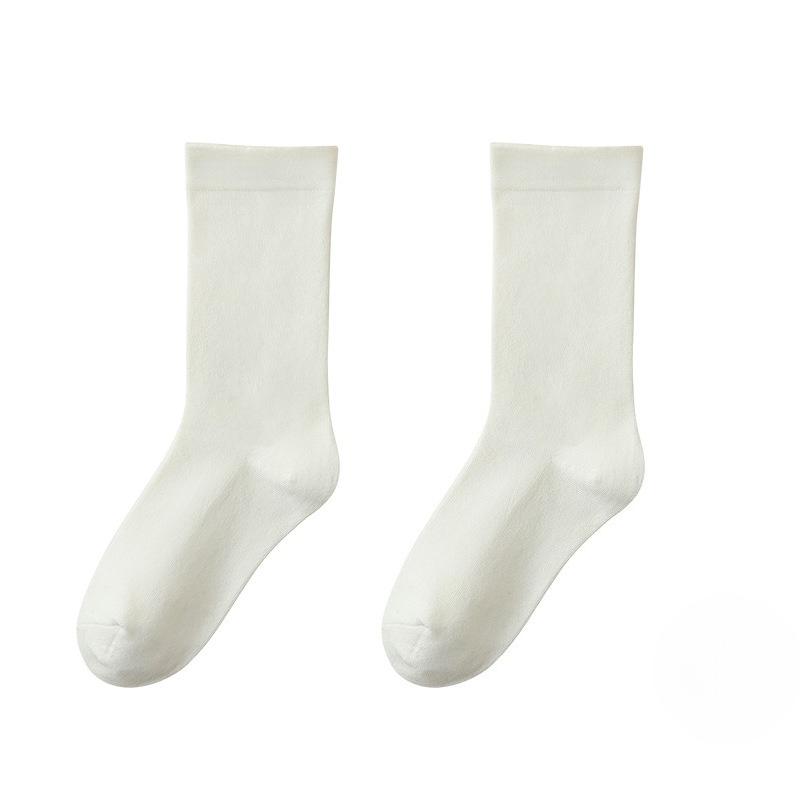 Girls Spring and Summer Sweat Absorbing Pure Cotton Comfortable Boneless Yuezi Long Tube Pile Socks