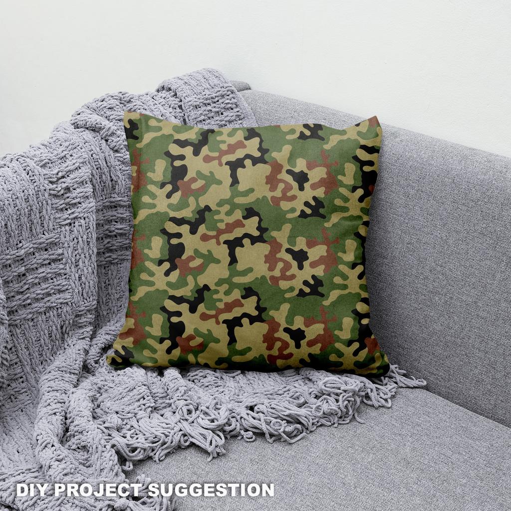 Royal Samt Stoff Polyester Zum Nähen - Motiv Camouflage 3