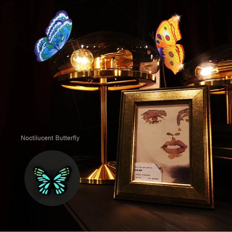 Glow-in-the-Dark Realistic Butterfly Stakes for Outdoor Garden Decor,Mixed Color,50 Pieces