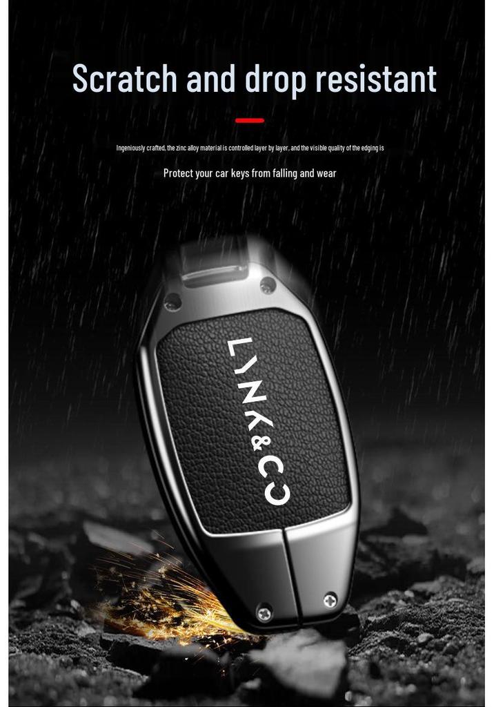 Lynk & Co 03 Key Case: Anti-Drop Protective Shell with Buckle for Models 01/02/05/06/08/09 - Men & Women