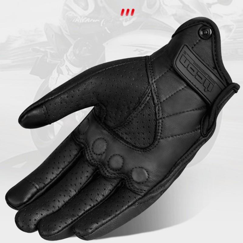 Thickened Motorcycle Gloves With Touchscreen Fingertips Windproof Breathable Leather Riding Men Women