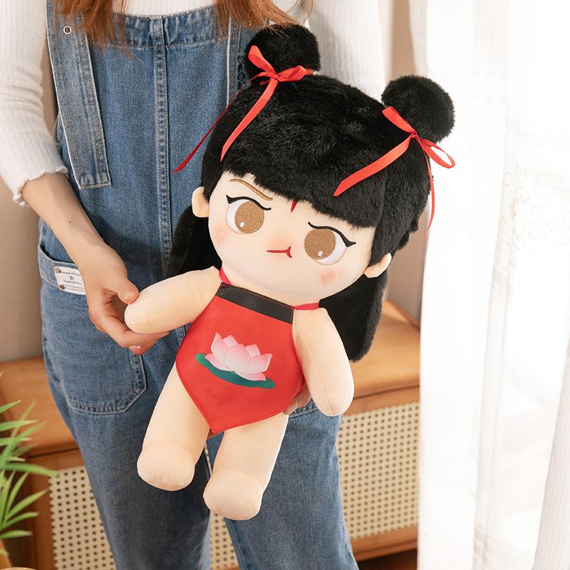 Neues Nezha Haohai Plüschtier, kleine Nezha Puppe, Kissen für Kindergeburtstagsgeschenk