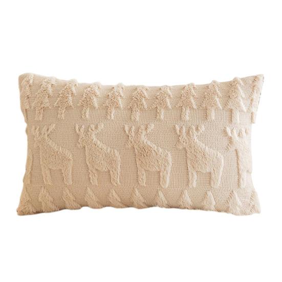 Throw Pillowcase 3D Snowflake Embroidery Hidden Zipper Closure Pillow Cover Bedroom Living Room