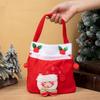Petit sac de friandises de Noël Pochette réutilisable à dessin animé Sac à cordon pour Noël Pour gelée, sucettes, chocolat, jouets pendant