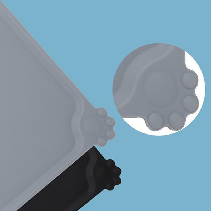 18.9X11.8in Non-Slip Silicone Pet Feeding Mat Waterproof Dog Bowl Placemat Quick-Dry Cat Food Tray Mat Small Animal Accessories