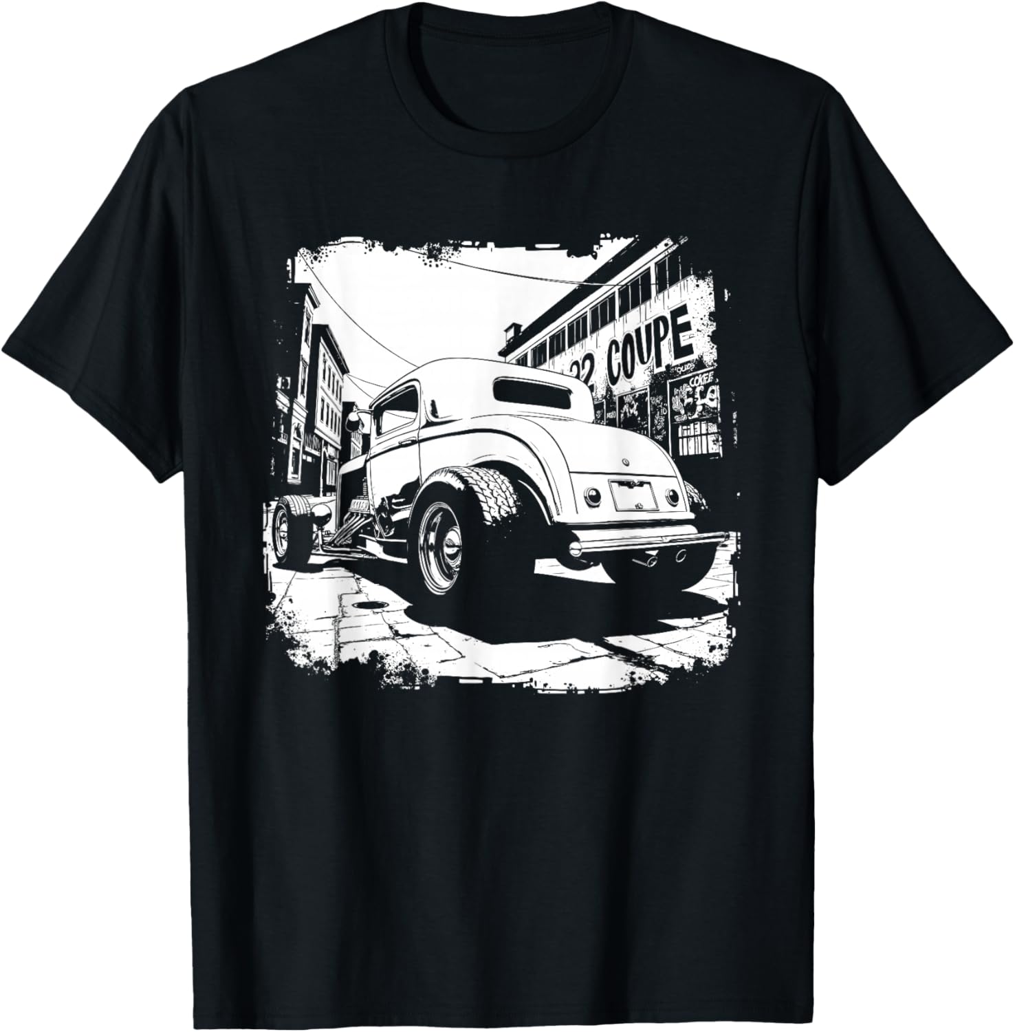 32 Deuce Coupe Silhouette 3 Window Deuce Coupe Hot Rod T-Shirt S разноцветный