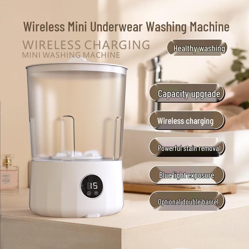 Compact Foldable Washing Machine for Underwear and Socks, 2L Capacity - Ideal for Dorms and Travel