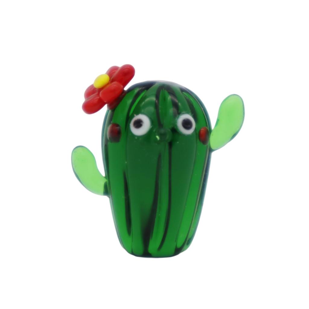 Cute handmade glass Miss Cactus by Fourcart