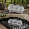 Egg Container with Hinged Lid Portable Organizer Clear for Kitchen