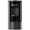 Wood Burning Steel Stove KRATKI ERIK Ø 150 5,5 kW Decorative Ceramics GRAY SATIN Black Thermotec