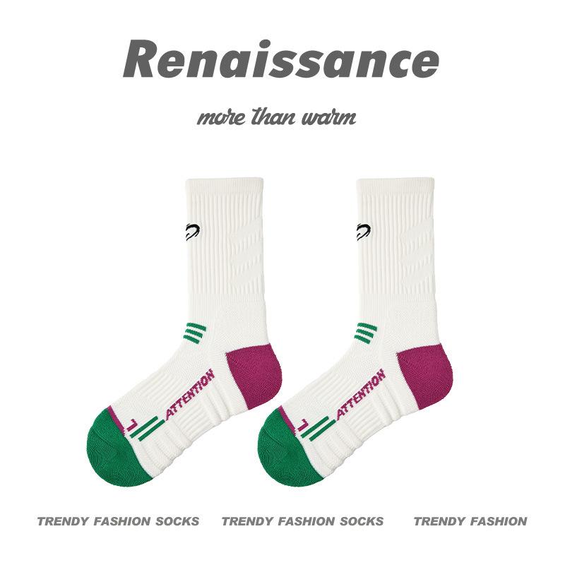 Women's Spring and Autumn Professional Towel Bottom Sweat Absorbing Breathable Running Jump Rope Sports Socks