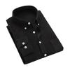 Men Slim Fit Corduroy Shirt Lapel Long Sleeve Shirt Tops Solid Color Pockets Casual Shirt Office Workwear