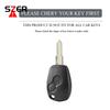 For Renault Trafic Clio Duster Logan Dacia Sandero For Nissan Terrano Almera 2 Button Tpu Car Key Case Cover Protector Keychain
