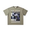 260 GSM Doppelgarn 32er Zählung 100% Baumwolle Jujutsu Kaisen V26 Gojo Druck Unisex Schweres Baumwoll-T-Shirt