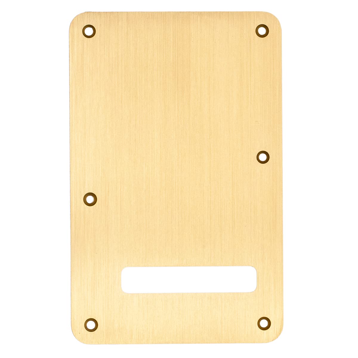 

Musiclily Pro 6-Hole Aluminum ST Back Plate for Fender American/Mexico Stratocaster-Style Electric Guitars, Gold Anodized