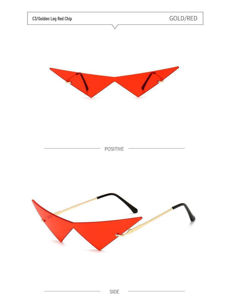 New Triangle Large Sunglasses European American Fashion Street Style Hip Hop