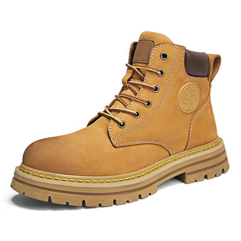 Boots Women High Top Boots High Quality Women Leather Shoes Fashion Outdoor Sneakers Men Lace Up Non-Slip Ankle Boots For Couple