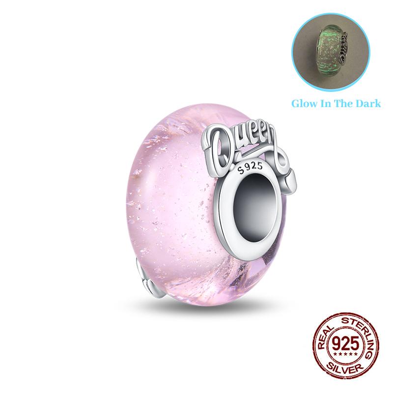 Classic Copper Colorful Butterfly Dolphin Luminous Glass Charms Beads Fit Original Bracelets Fine Diy Jewelry Gift