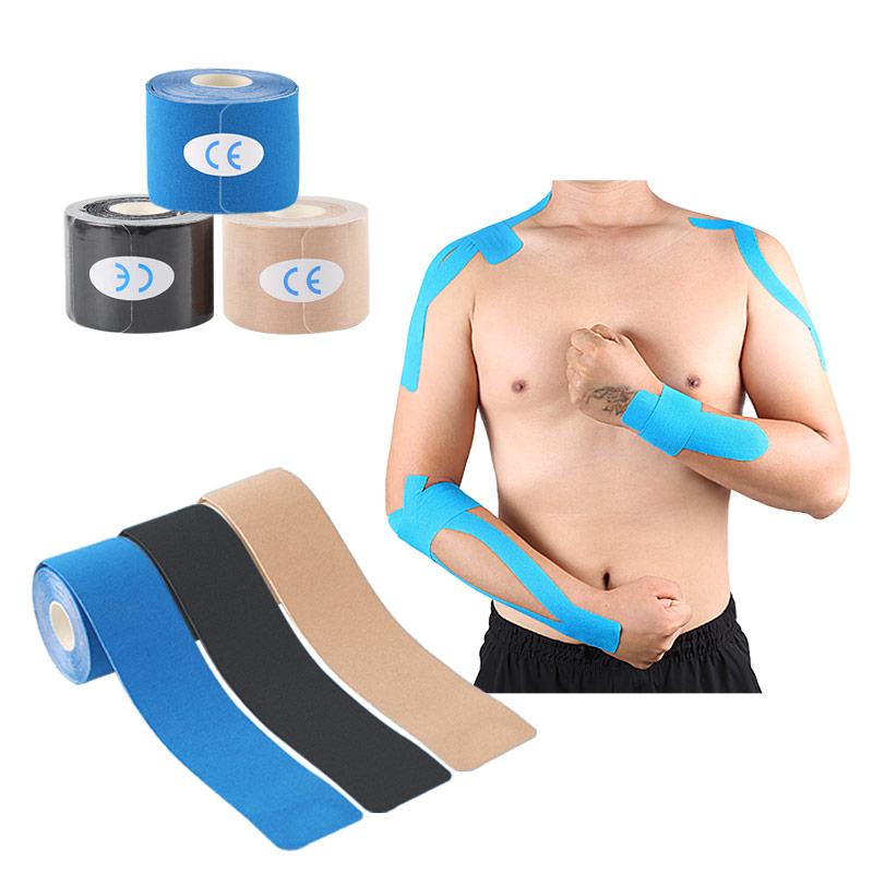 Professional Kinesiology Tape 5cm X 5m KT Tape Cotton Elastic Sports Muscle Tape Roll Running Fitness Knee Waist Support 5cm*5m чёрный