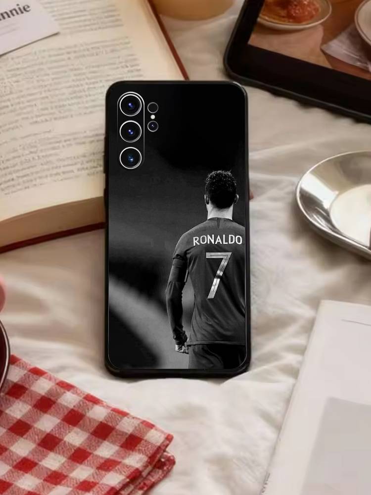 Player L-Ronaldo C-CR7 Phone Case For Samsung S26,S25,S24,S23,S22,S21,S20,Ultra,Plus,FE Black Soft Cover