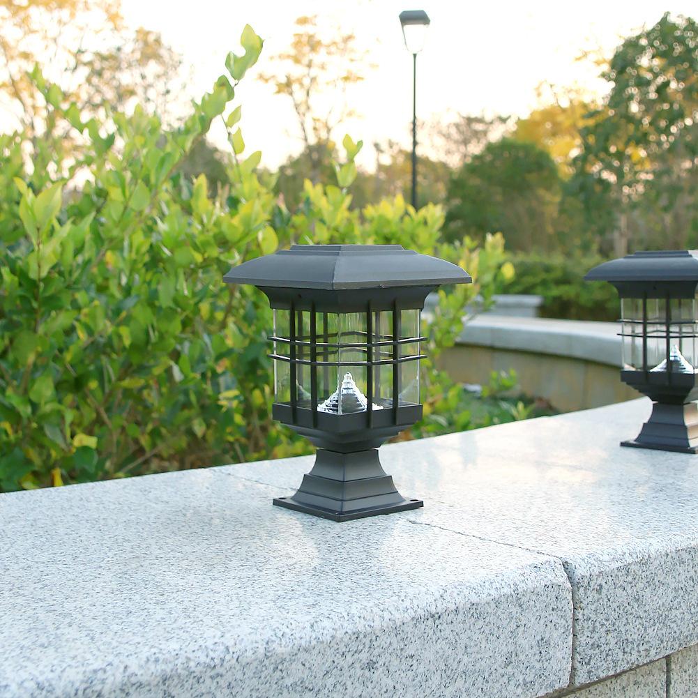 Solar Outdoor Decorative Post & Wall Light, Rainproof, Dual-Purpose for Fences, Villas, Courtyards, and Lawns
