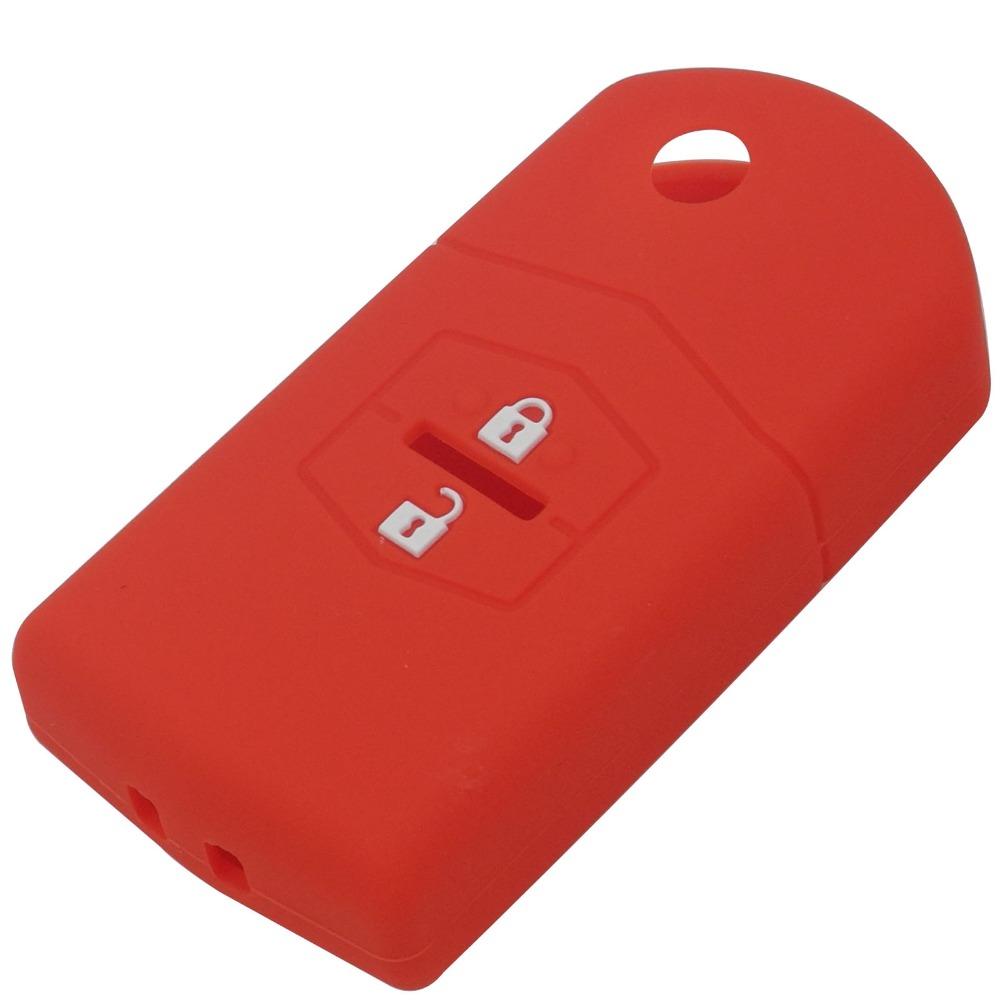 Jingyuqin Remote 2 Buttons Folding Flid Car Key Cover Case For Mazda 2 3 5 6 8 CX 5 CX-5 CX-7 CX-9 MX-5 ATENZA Axela Silicone