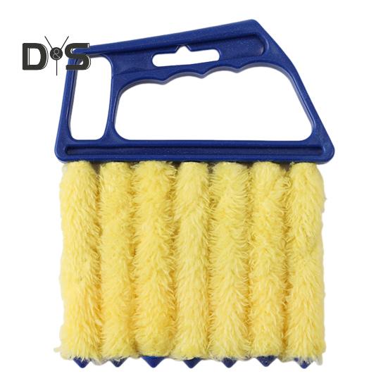 

Щетка для чистки жалюзи Эргономичная ручка Легкая мягкая плюшевая не повреждающая щетка для пыли Пластиковый очиститель для жалюзи Инструмент для чистки синий