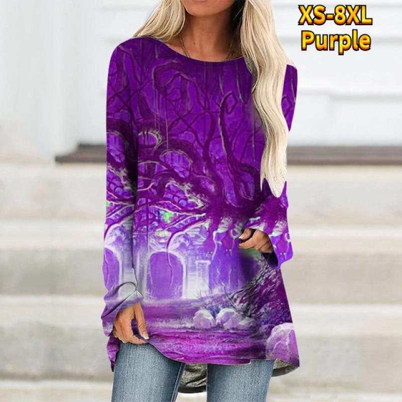 

Повседневная свободная женская толстовка большого размера с длинными рукавами и простой принтом, повседневная текстура XS-8XL M