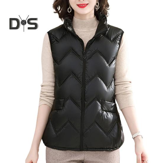 

Женский зимний жилет, пальто больших размеров, воротник-стойка, однотонный, застежка-молния, без рукавов, утепленный, средней длины, ветрозащитный, теплый женский жилет XXXL чёрный