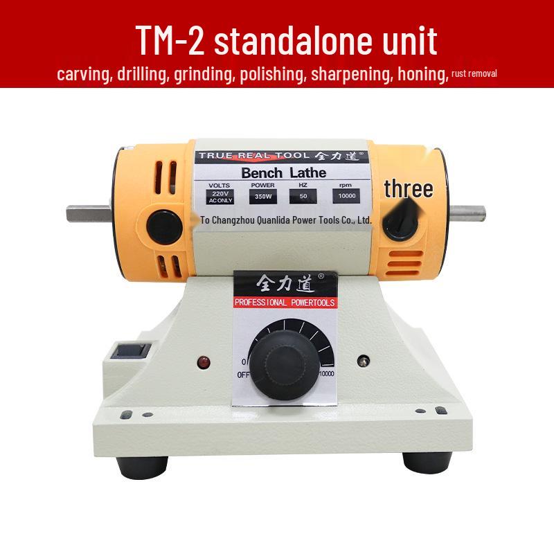 Compact Electric Bench Grinder for Woodworking, Jade Cutting, Engraving, Polishing, and Grinding Wheel Tasks.