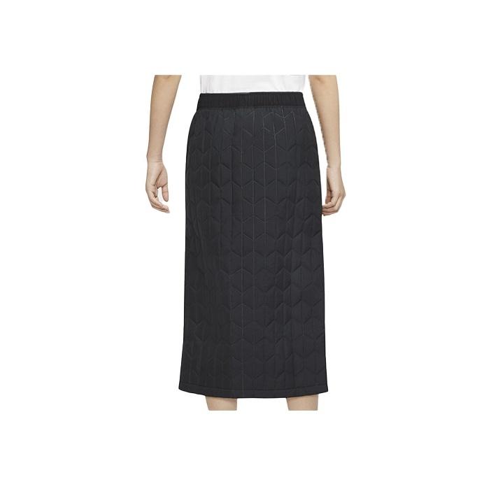 Nike Casual Comfortable Solid Color Long Skirt Women skirts Black CU6694-010