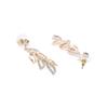 Jewellery Valentine Gifts Collection Swiss Zircon Leaf Shape Earrings for Girls and Women