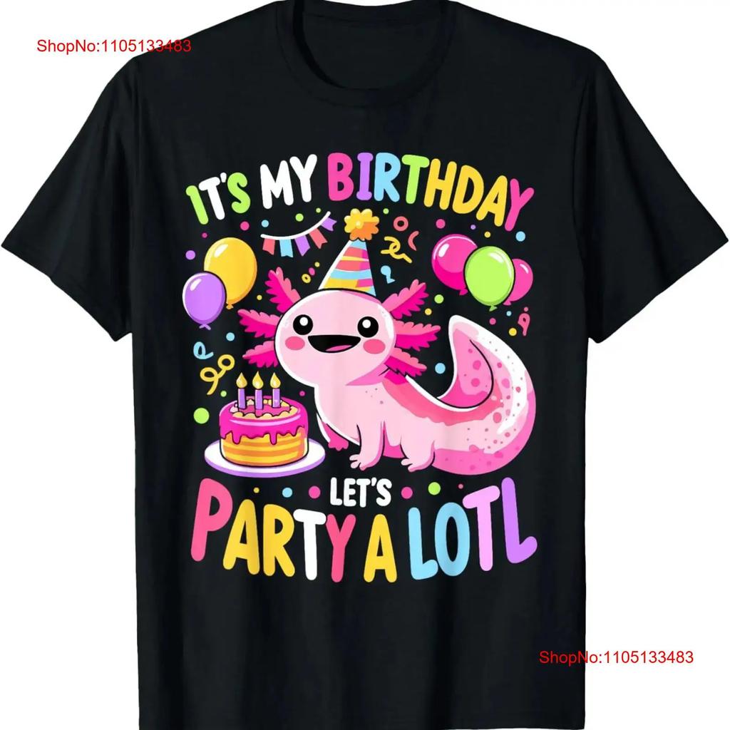 Cute Axolotl Birthday Party Lotl T-shirt