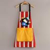 Cute Chef Cat Kitchen Apron Non-Toxic Fabric Adjustable Strap Big Pocket for Parent-Child Cooking Baking