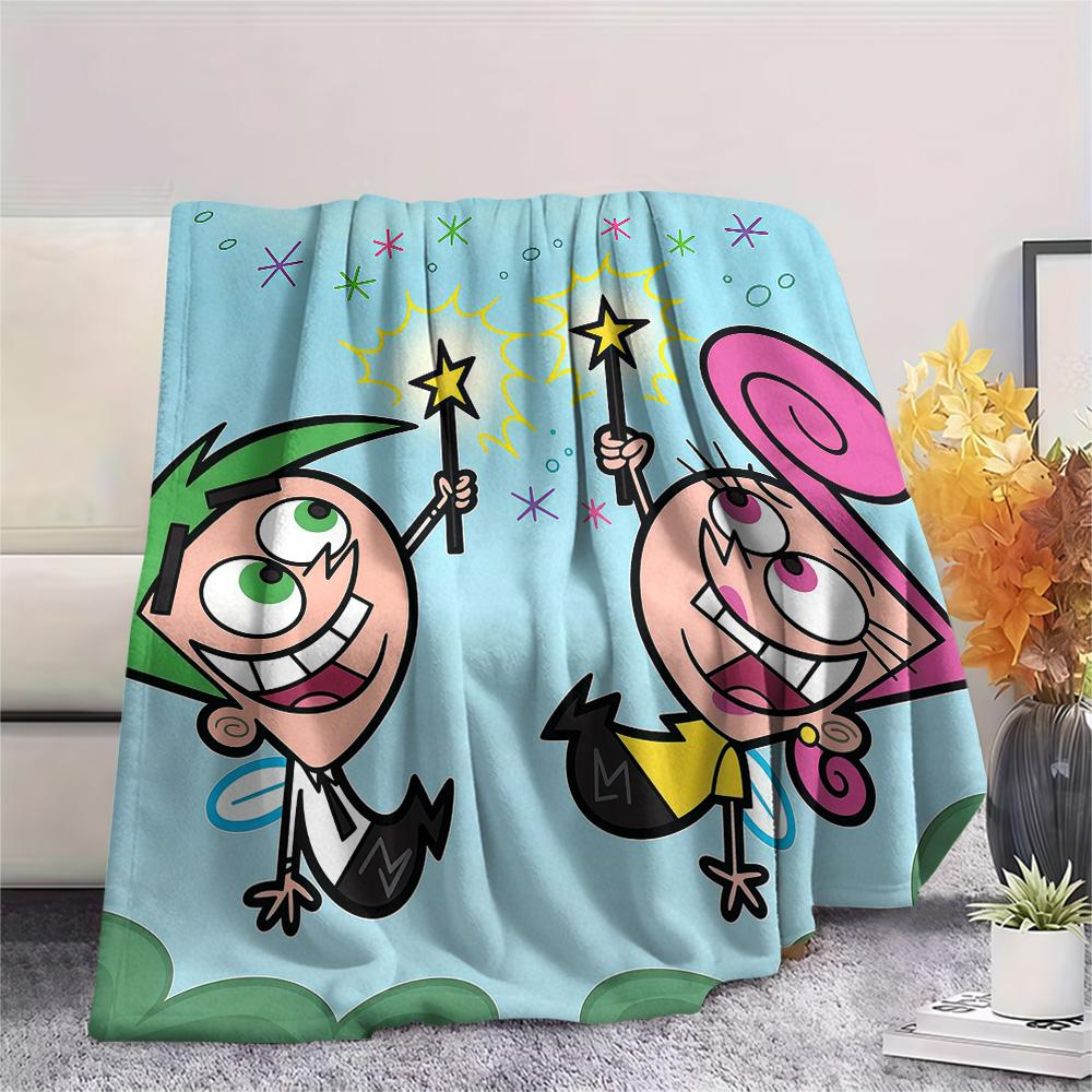 The Fairly OddParents Flannel Blanket, High Quality Comfortable for All Seasons, Home Decor, Warmth and Comfort
