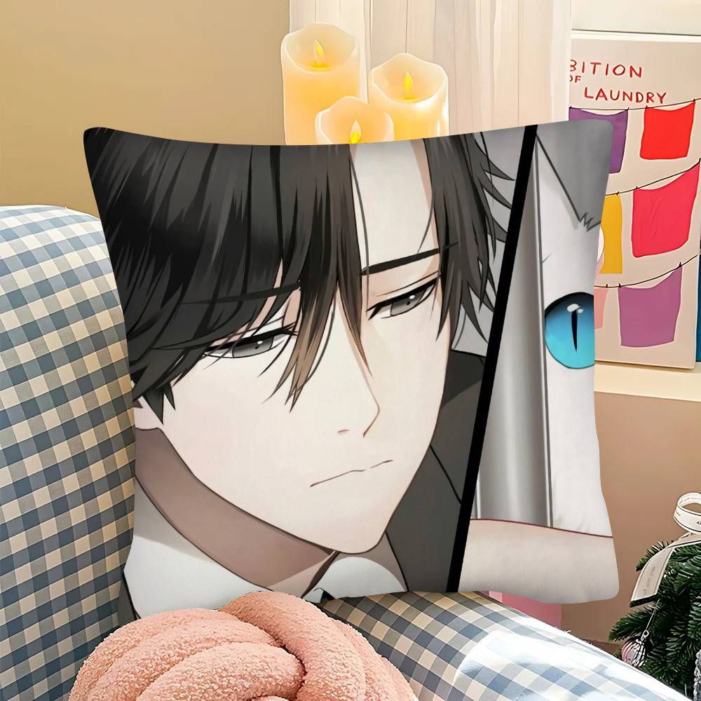 1Pc Mystic Messenger 707 Jumin Han Pillow Case Fashion Square Pillowcase Bedroom Sofa Room Ins Decoration Leisure
