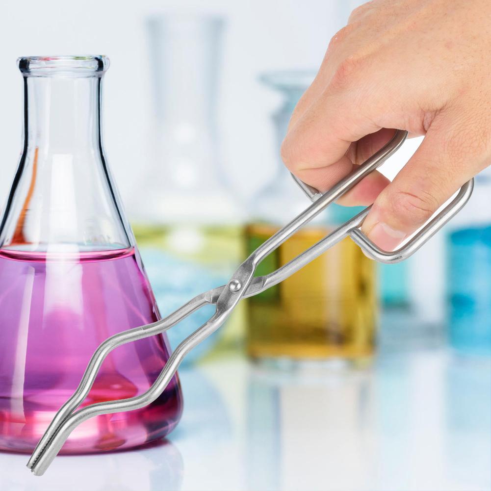 Stainless Steel Crucible Forceps Clamp Beaker Holder Pliers with Aircraft Class Rivet