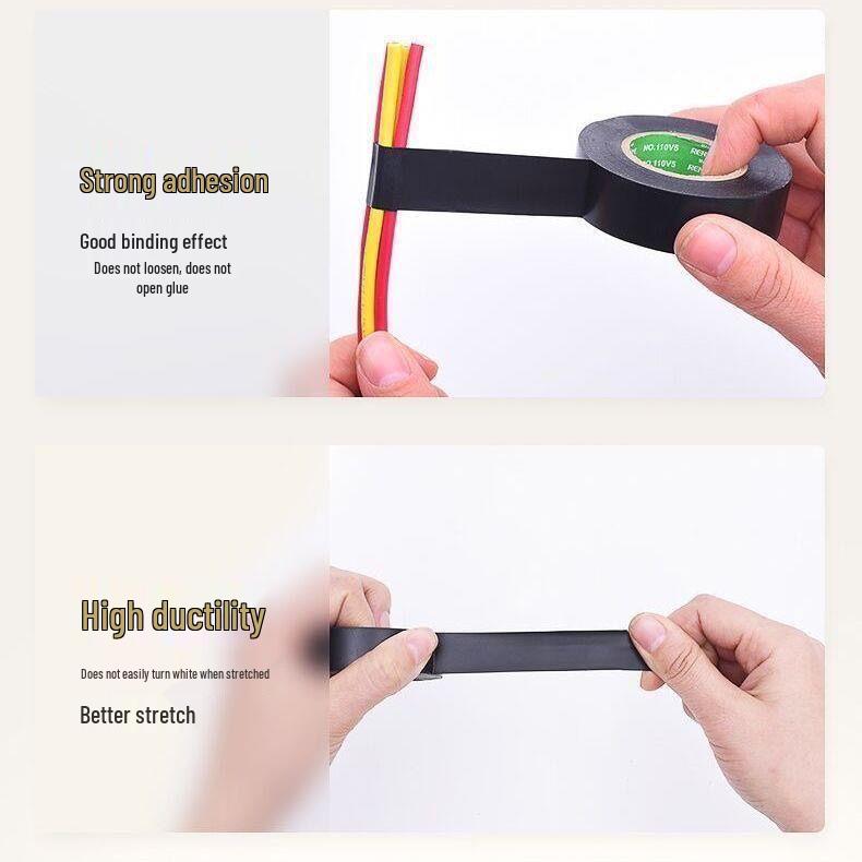 Thick Black Waterproof Electrician Tape - High Viscosity, Large Roll
