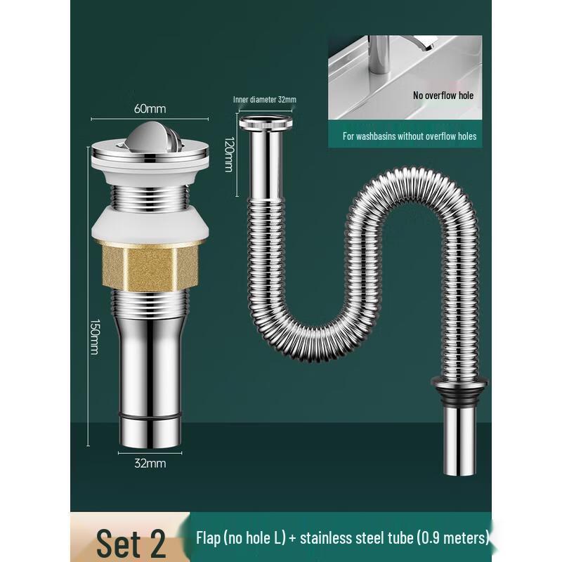 HANDUNYOU Washbasin Drain Pipe Set